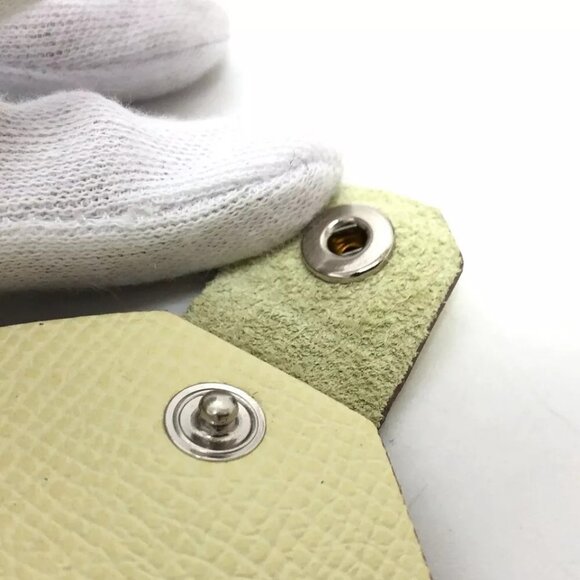 HERMES Talmac PM Passport Case Tarmac Epsom yellow/SilverHardware Unused - Picture 7 of 16